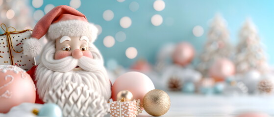 Merry Christmas and Happy New Year concept holiday vacation winter greeting card with text