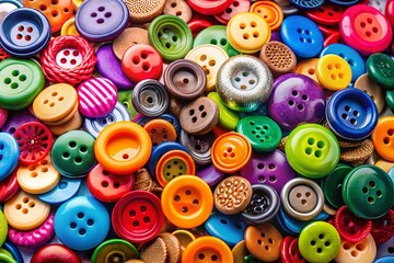 Clothing Accessories Sewing Buttons Isolated Photo