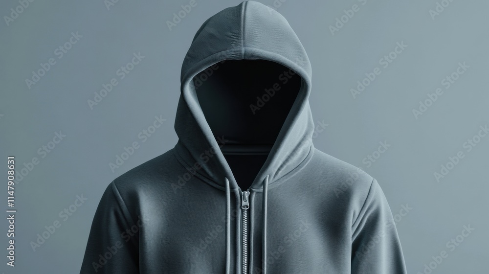 Fototapete empty hoodie mockup for text placement in a minimalist environment for design projects and online st