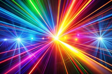 Fototapeta premium Laser Light Effects Video Background, Dynamic Light Show, Abstract Laser Beams, Futuristic Light, Energy Beam, Visual Effects, VFX, Neon Lights, Glowing Lines, Bright Lights, Laser Show Background