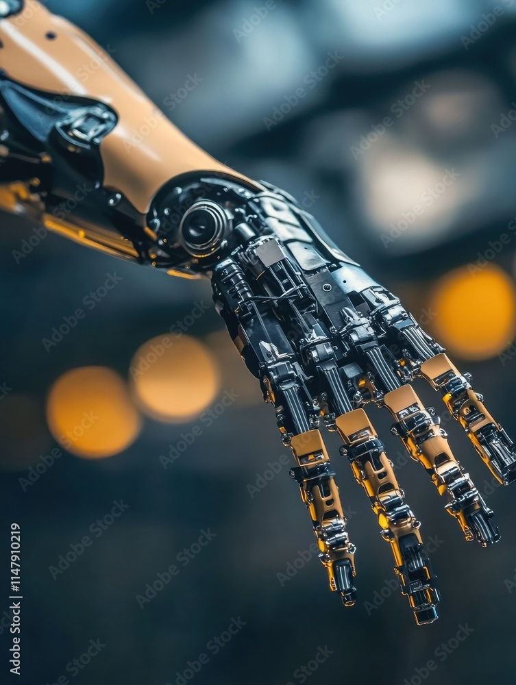Leinwandbilder prosthetic arm engaging in precise movements showcasing advanced technology and craftsmanship. gener