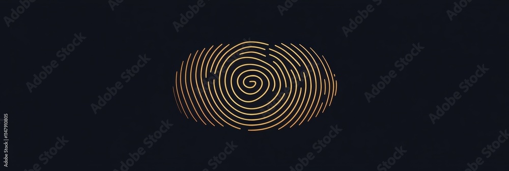 Poster digital fingerprint graphic designed for security and identification purposes featuring copy space f