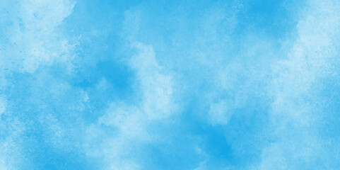 blue sky with clouds. Light sky blue shades watercolor background.Grunge blue background with space for text,watercolor abstract painting of blue grunge texture.	
