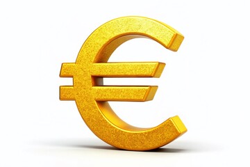 Obraz premium Euro Symbol Isolated on White Background - High-Resolution Product Photography
