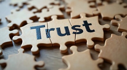 trust written on puzzle 