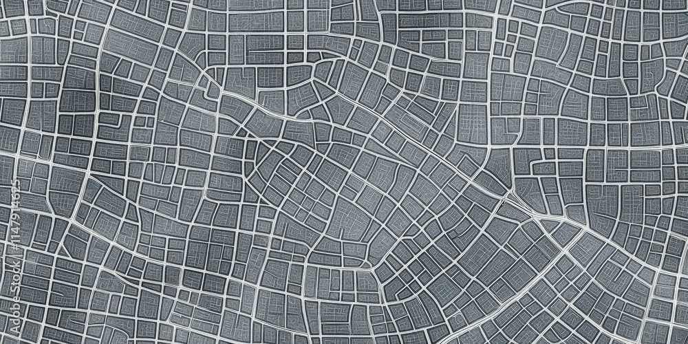 Aufkleber the most realistic photograph of a detailed street map design showcasing complex urban layouts and i