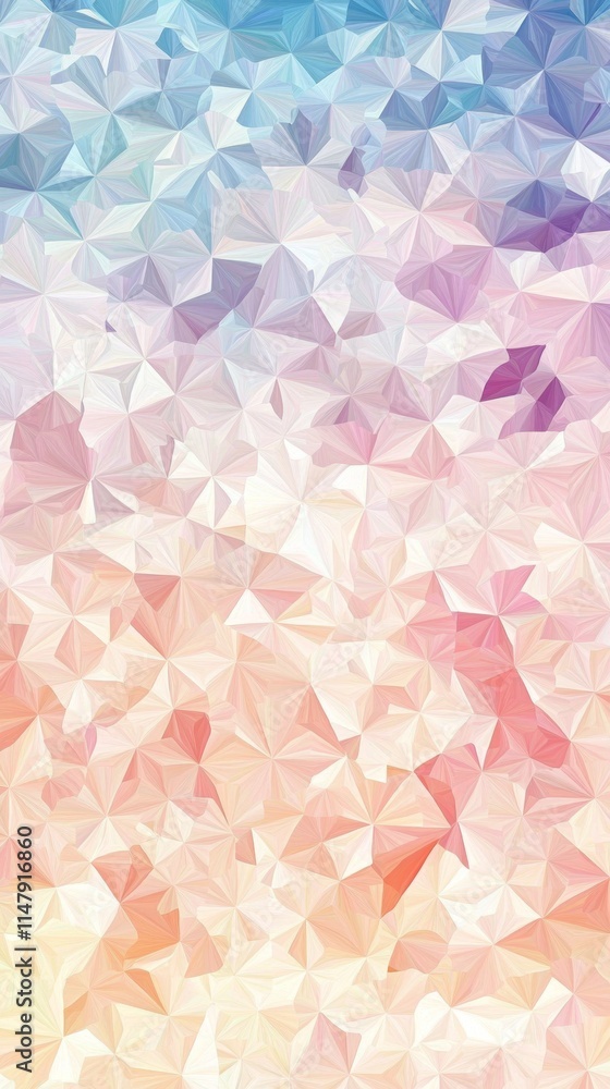 Poster a colorful background with a pink and blue triangle. the triangle is on the right side of the backgr