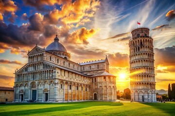 Leaning Tower & Basilica, Piazza dei Miracoli, Pisa, Italy - Stunning AI Photo