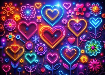 Love Symbols - Linear Style Illustrations