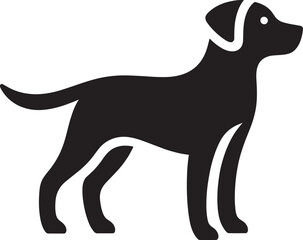 Black silhouette of a dog. (2)