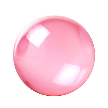 Naklejki glossy pink ball