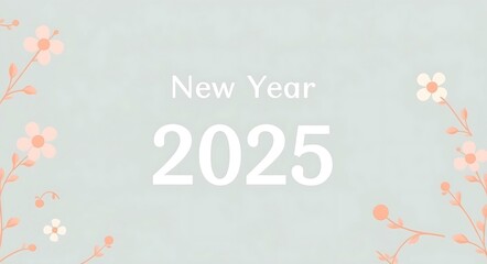 Obraz premium 2025, New Year adventure for achieving New Year dreams and creating New Year success