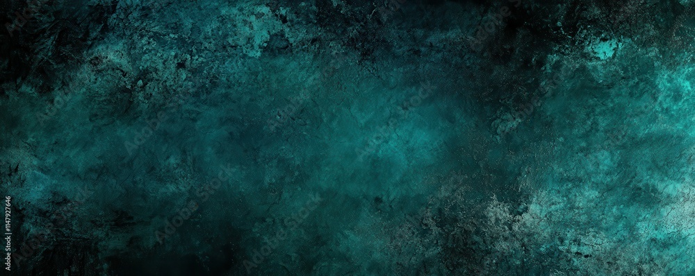 Poster a dark technology web banner design with an abstract background featuring a teal, blue, green, and b