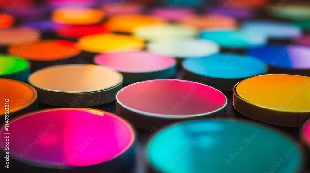 Poster realistic set of abstract gradient spots isolated on transparent background. vector illustration of 