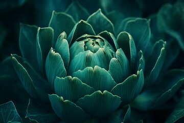 Fototapeta premium Cynara cardunculus Green Globe. Artichoke bud cultivated as food. Agriculture homegrown food vegetables.