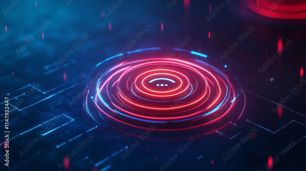 Poster wifi neon internet signal light glow icon vector. 3d wireless digital router symbol for mobile phone