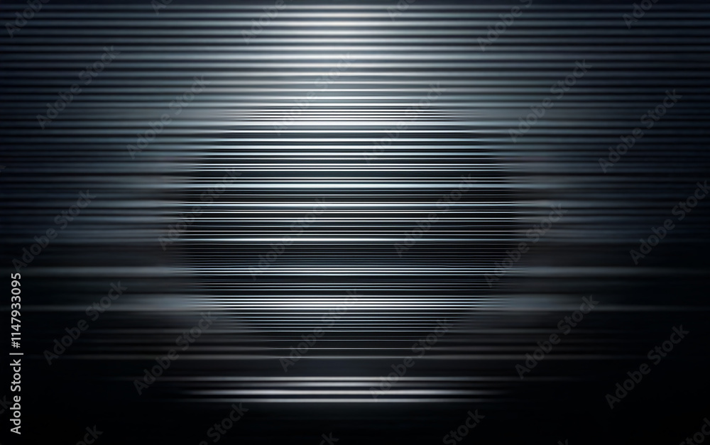 Poster a dark, blurred background with horizontal lines of light radiating from a central point.