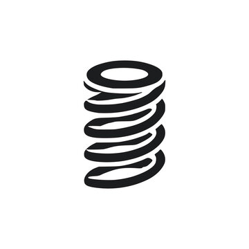 recommend clip art: coil spring mechanical engineer logo vector illustration template design