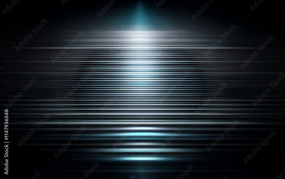 Leinwandbilder abstract background with blurred horizontal lines radiating from a central light source.