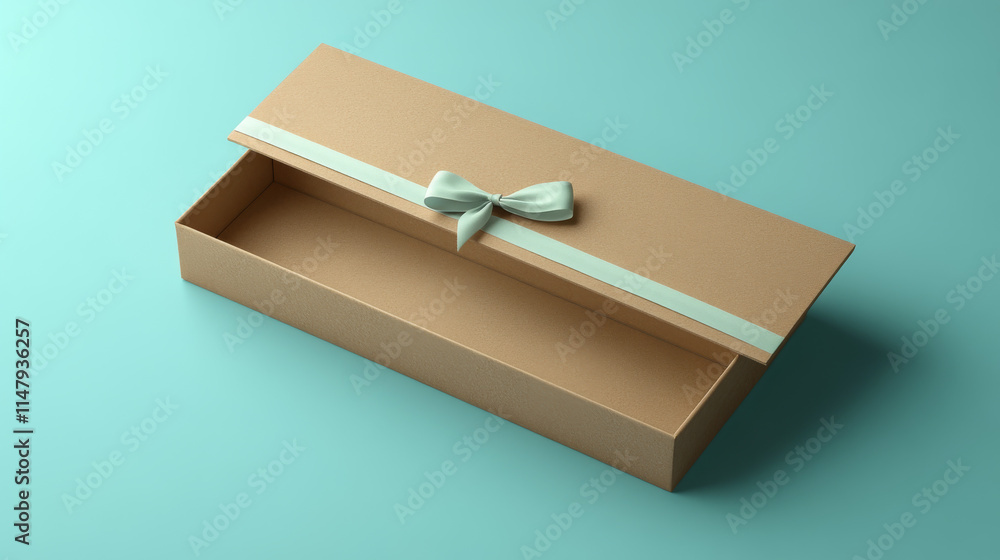 Poster white empty open slide box with ribbon puller. realistic vector illustration set of drawer shape car