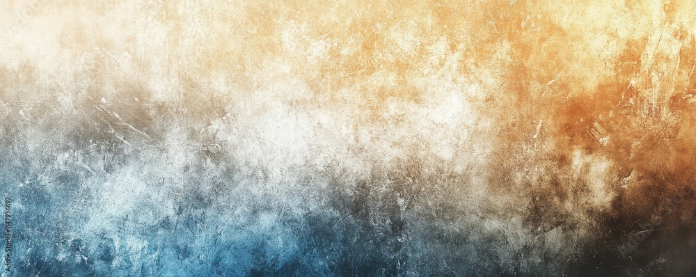 Poster grainy texture and soft shadows complement this abstract gradient background