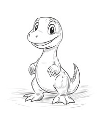 illustration of the dinosaur cartoon