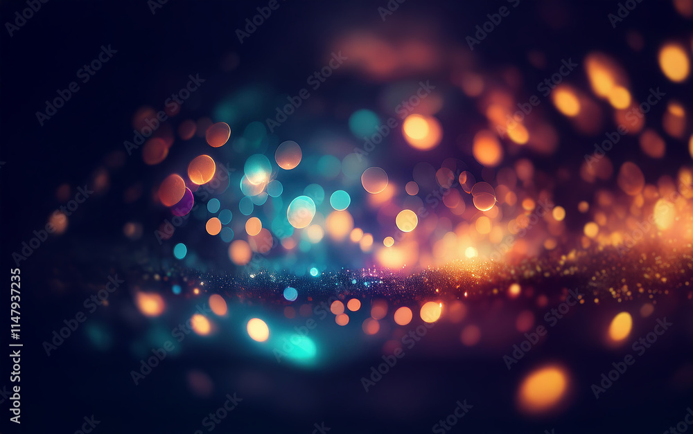 Poster An abstract image with bokeh lights creating a glowing, dreamy effect.