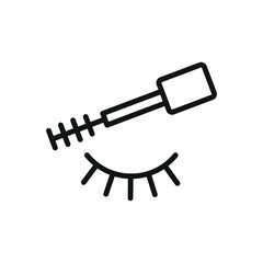 Mascara Beauty Makeup Icon showcases a modern and stylish look, ideal for highlighting eye makeup, beauty routines, or makeup artist services