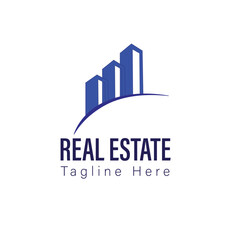 Minimal Real Estate Logo Vector Illustration