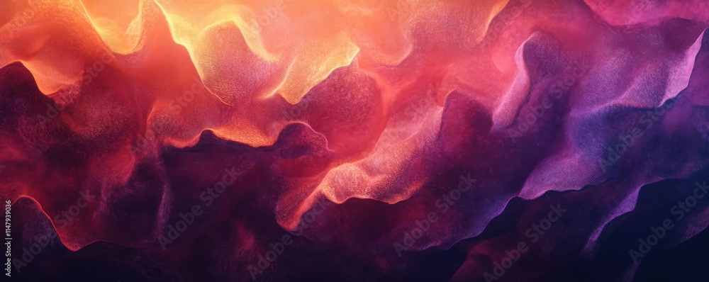 Poster a glowing banner header with an abstract design, featuring a dark, grainy color gradient that transi