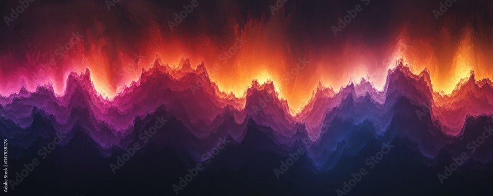 Aufkleber a glowing banner header with an abstract design, featuring a dark, grainy color gradient that transi