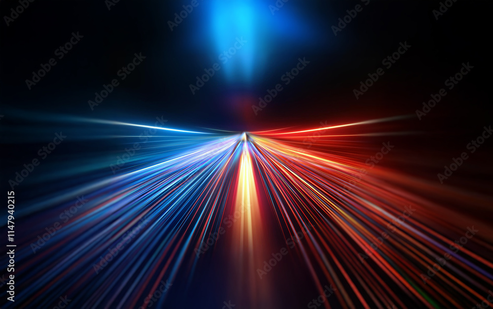 Poster A dark background with a bright, multi-colored light emanating from the center creating a tunnel effect.