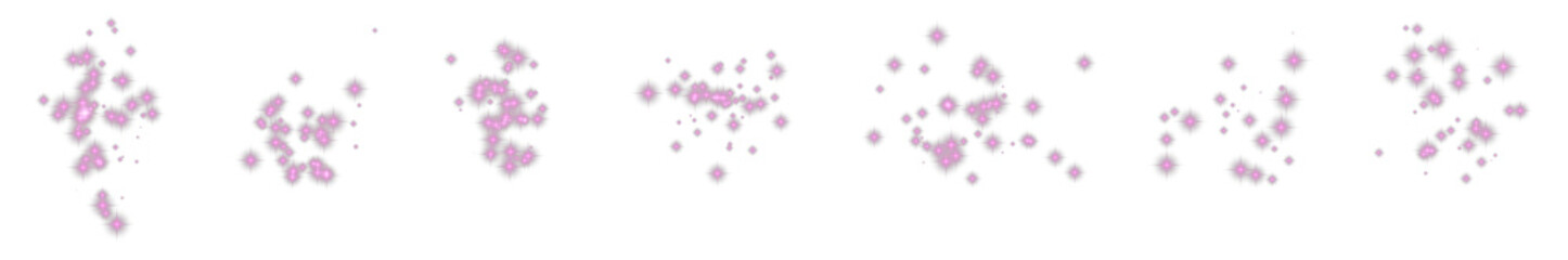 Festive Pink confetti and stars in grnage style glitter for a festive design arrangement, isolated a or transparent background. Format aI, eps, jpeg	
