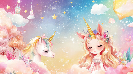 Gaming round frames for avatars, gamers characters borders, animals unicorn, rabbit, kawaii princess, witch, crescent, cloud and rainbow. Cartoon ui personages isolated gui graphic elements Vector set