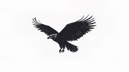 Majestic eagle soaring through air with its wings spread wide