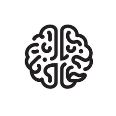 Brain icon, mind, intelligence.