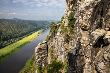 Blick auf die Elbe von der Bastei