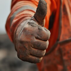 Construction Worker Giving a Thumbs-Up