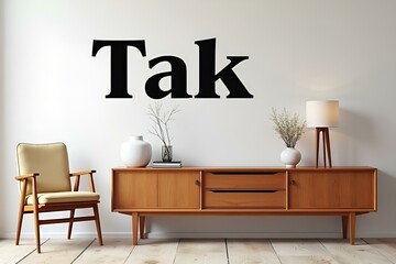 Scandinavian Living Room with Danish Gratitude Message