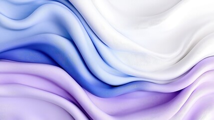 Obraz premium Soft pastel blue, purple, and white fabric waves.