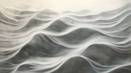 Obraz premium Close-up of wind blowing across a calm sand dune, forming soft rhythmic waves