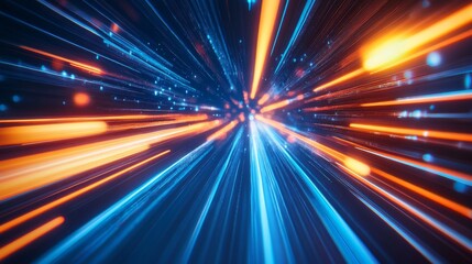 Dynamic Light Streaks Create an Abstract Representation of Speed and Motion in a Dark Space