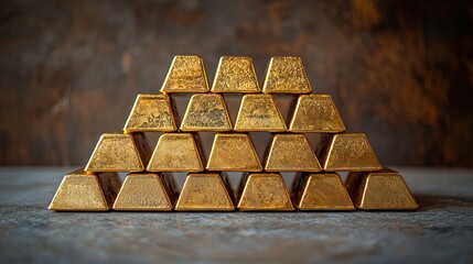 imagine prompt: gold bar split into layers symbolizing scaffolding t