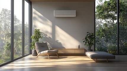 imagine prompt: industrial manufactured energy-efficient air conditioning unit in