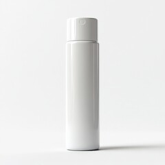 Minimalist white water bottle on a clean background, perfect for lifestyle branding.