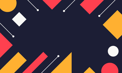 Abstract Geometric Background with Colorful Shapes. For Design Template