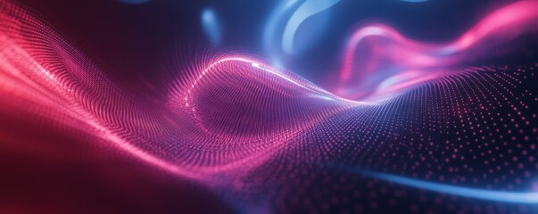 Fototapeta premium Computer that runs quantum algorithm, visualized in minimalist style, futuristic sharpen for banner