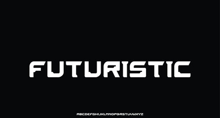 Modern abstract elegant technology futuristic alphabet font. digital space typography vector illustration design
