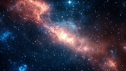 Obraz premium Explore the Vast Beauty of a Colorful Galaxy Filled With Stars and Cosmic Formations in the Darkness of Space