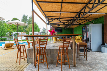Interior and exterior of a guest house in Bulgaria